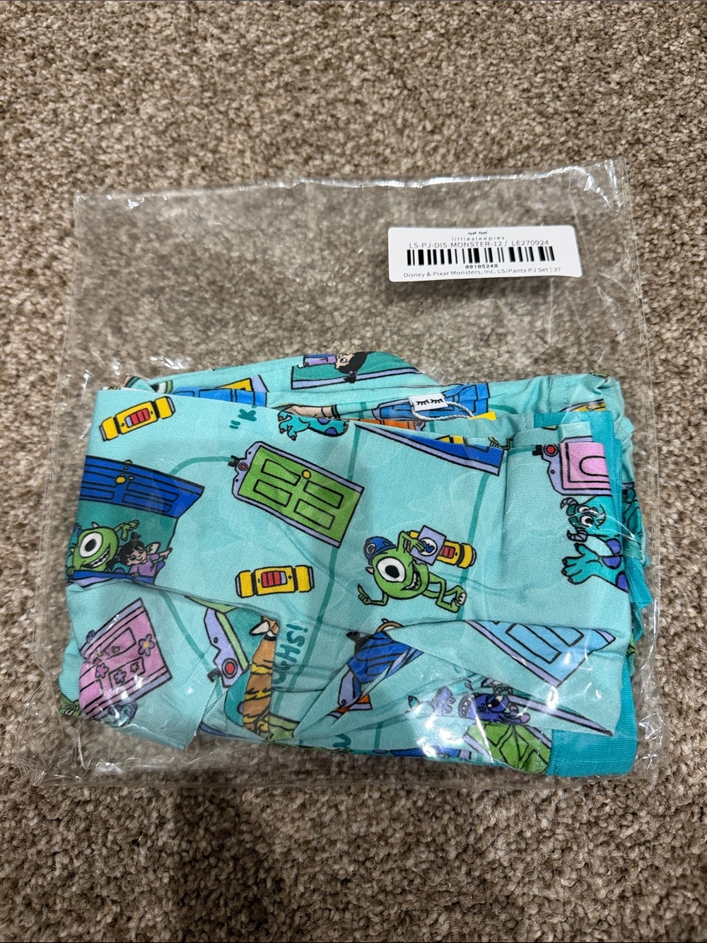 Little Sleepies Monsters Inc Long Sleeve and Pants